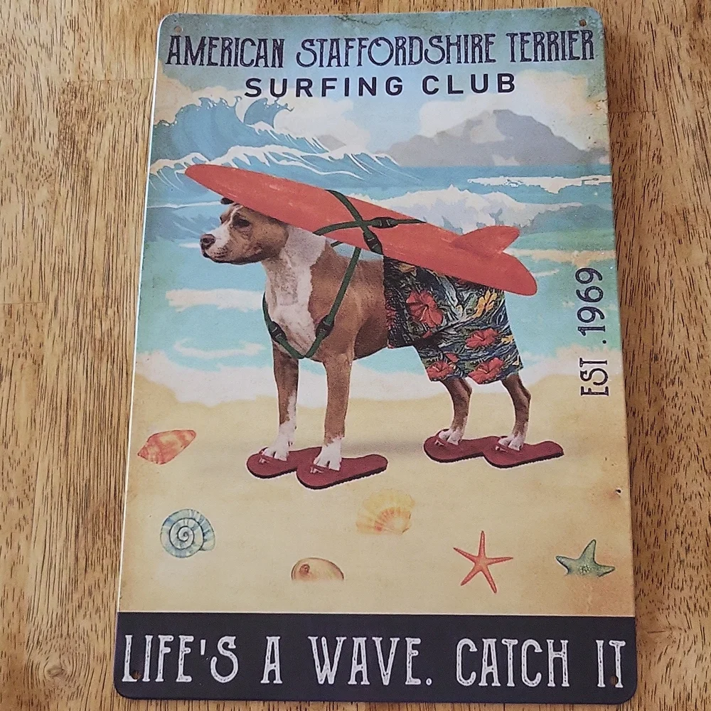 Staffordshire Terrier Metal Sign